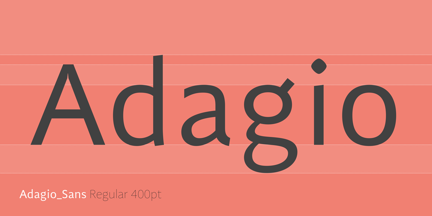Beispiel einer Adagio Sans-Schriftart
